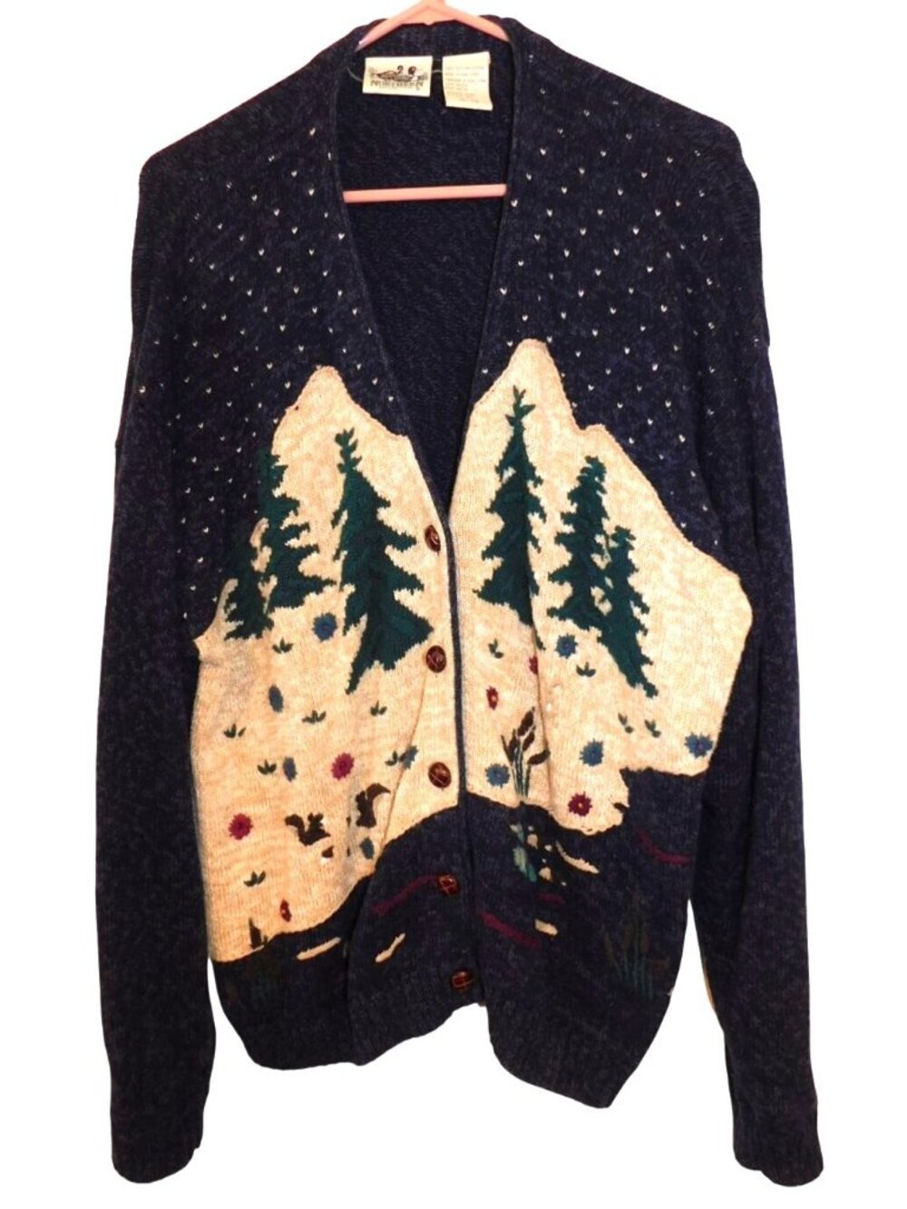 Northern Reflections XL Cardigan Sweater Cabincore Woodland Mountain Cottagecore